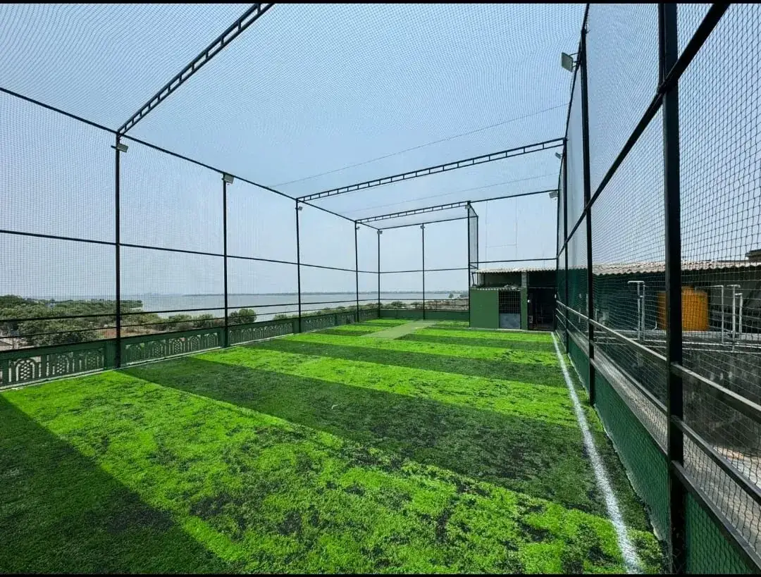 Box Cricket Enclosure Nets installed by Dhanush Safety Nets