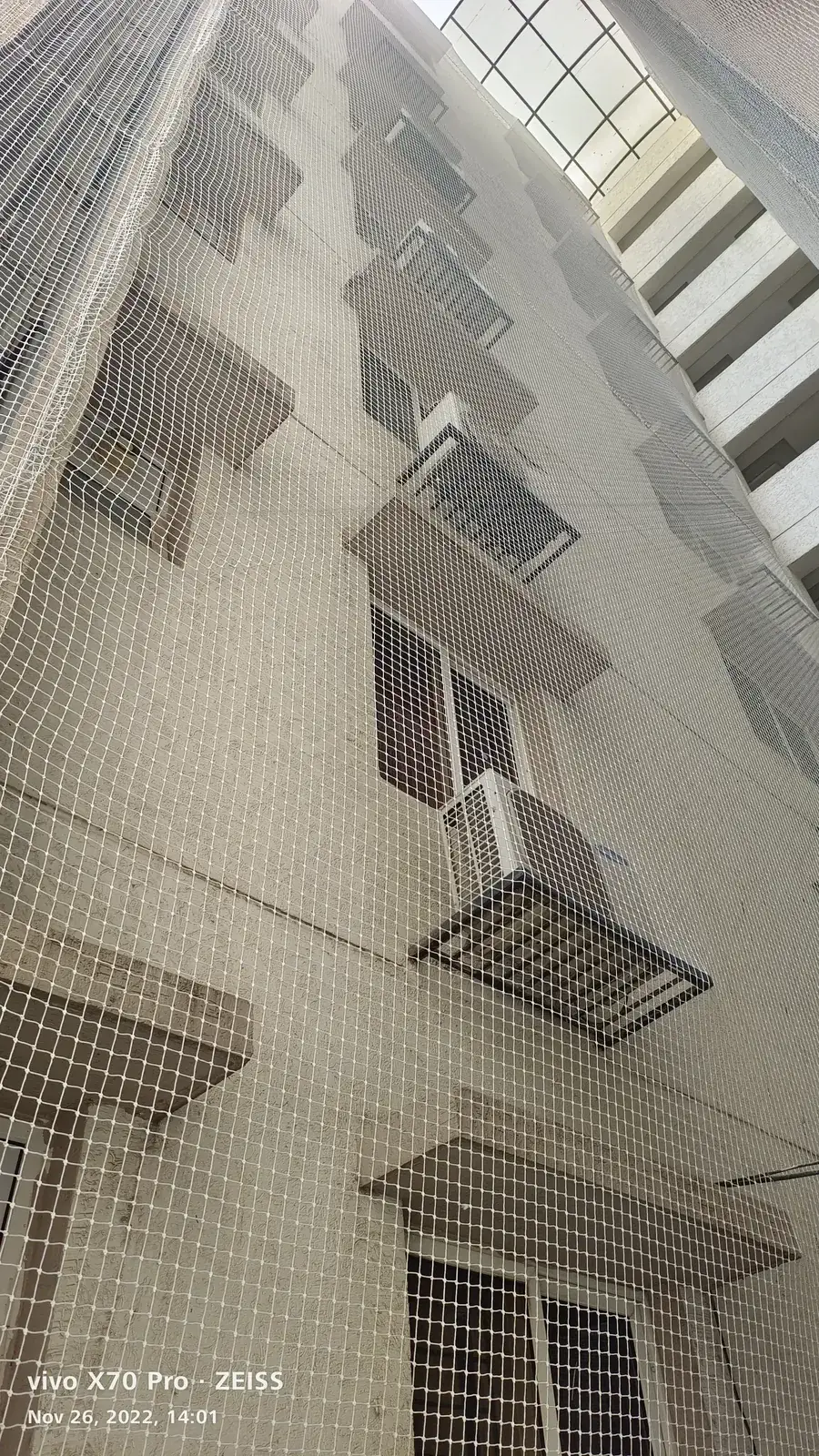 Building netting installed by Dhanush Safety Nets in Andhra Pradesh