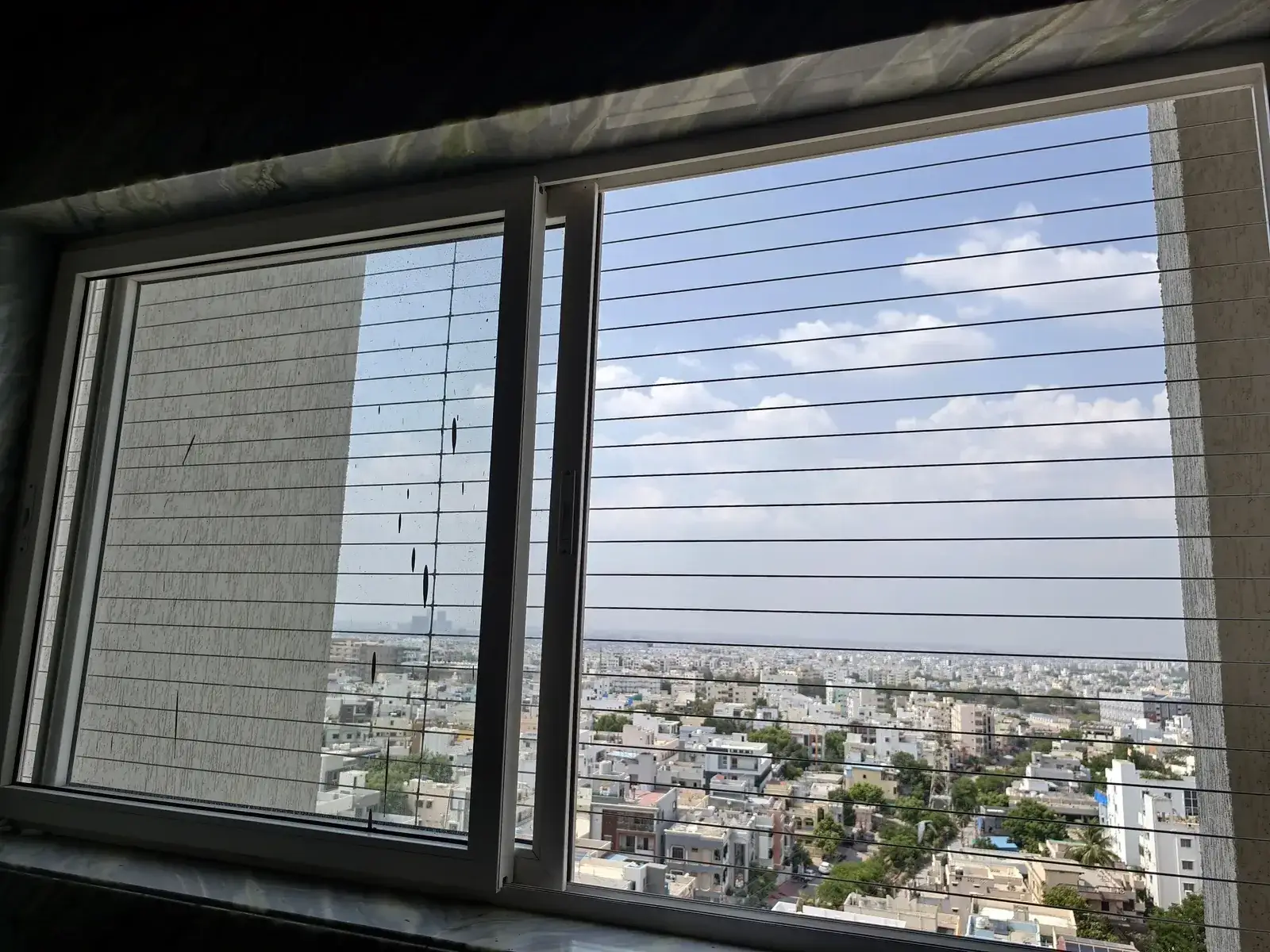 Horizontal Invisible Grills installed by Dhanush Safety Nets