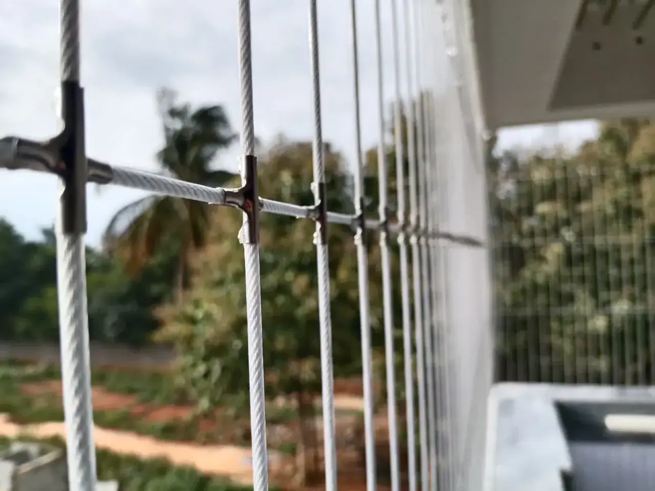 Completed invisible grill installation, view 1