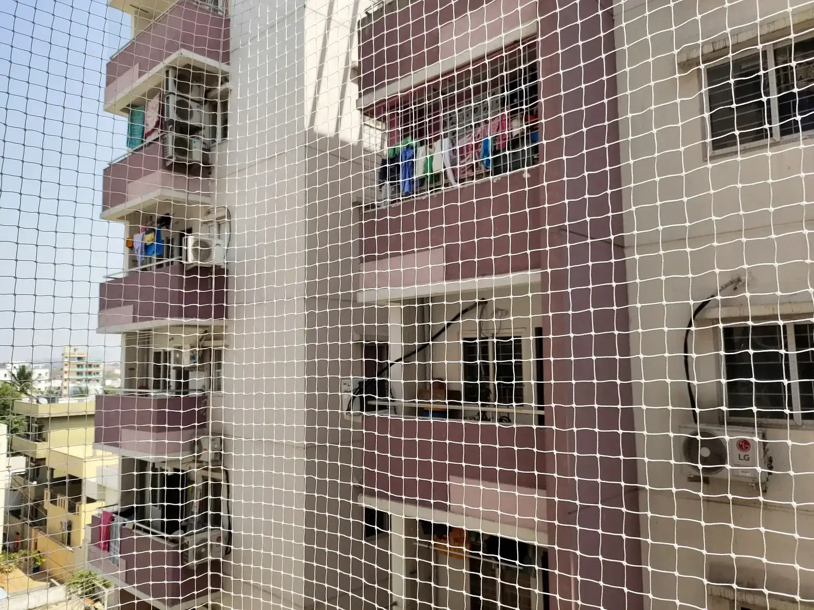 Balcony Pigeon Nets installed by Dhanush Safety Nets